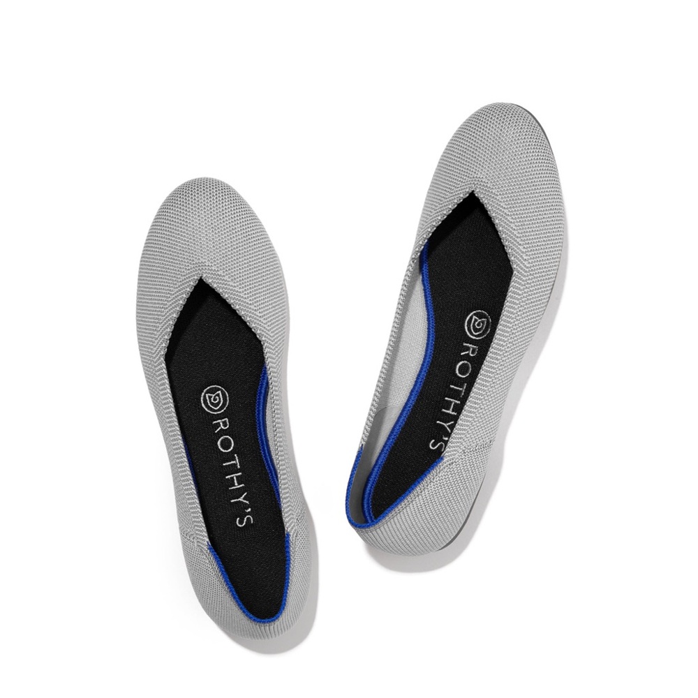 Rothy's Round Toe Flats (light Gray)